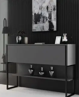 Komody Komoda Luxe - Black, Anthracite