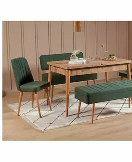 Konferenčné stolíky Jedálenský set Vina Atlantic Pine and Green I, 5 ks