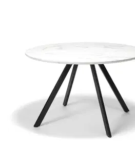 Konferenčné stolíky Jedálenský stôl FINO QUATTRO MARBLE 120, bielymramor