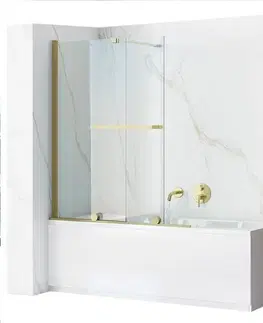 Vaňové zásteny REA - Paraván vaňový Fabian Gold Brush 100 REA-K6527
