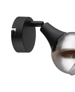 Svietidlá Globo 57904-1 - Nástenné bodové svietidlo GLYPTAR 1xE14/40W/230V čierna 57904-1