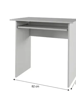 Písacie a pracovné stoly KONDELA Verner New pc stolík biela