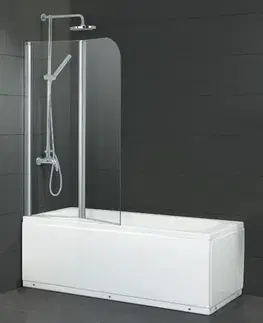 Sprchové dvere OLSEN SPA - Vaňová zástena ALVOR - Farba rámu zásteny - Hliník chróm, Rozmer A - 120 cm, Smer zatváranie - Univerzálny Ľavé / Pravé, Výplň - Číre bezpečnostné sklo - 5 mm BCALVO12CC