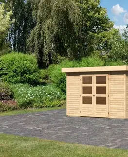 Zahradné domčeky Drevený záhradný domček 302 x 217 cm Dekorhome