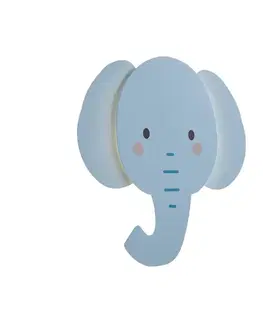 Nástenné osvetlenie Detská nástenná lampa modrá vrátane LED s 3-stupňovým stmievaním - Ellie the Elephant