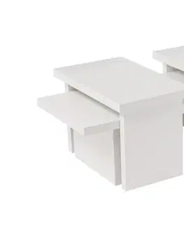 Konferenčné stolíky AURA set konferenčných stolíkov, biele drevo