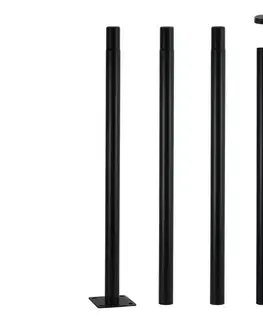 Záhradné lampy BRILAGI - Kovová tyč pre stĺp vonkajšieho osvetlenia 4 m stožiar pr. 58 mm čierna BRI781
