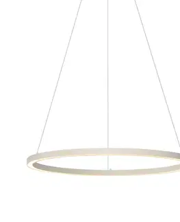 Závesné svietidlá Dizajnové závesné svietidlo béžové 80 cm vrátane LED s 3-stupňovým stmievaním - Girello
