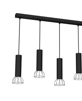 Svietidlá  Luster na lanku DANTE 5xGU10/25W/230V čierna/lesklý chróm MLP7361