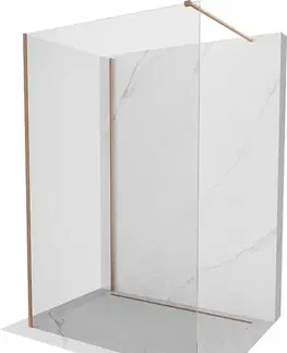 Sprchové dvere MEXEN/S - Kioto Sprchová zástena WALK-IN 100 x 100, transparent, meď kartáčovaná 800-100-212-65-00-100
