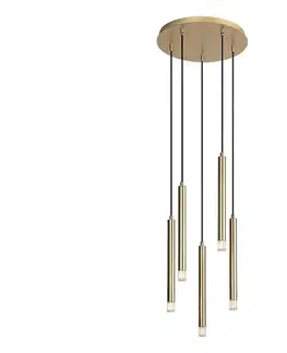Svietidlá Rabalux 72361 - Luster na lanku RAMIRA 5xG9/5W/230V zlatá 72361
