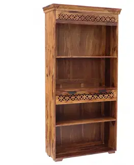 Knižnice Knižnica Mira 90x180x35 indický masív palisander