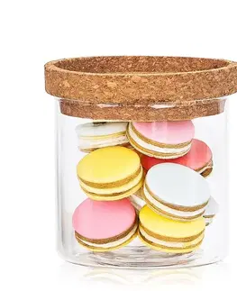 Misky a misy 4Home Sklenená dóza na potraviny s vekom Cork, 450 ml, 450 ml