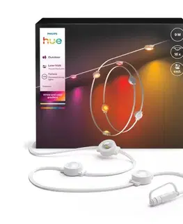 LED osvetlenie Philips - LED RGBW stmievateľný predlžovací vonkajší svetelný reťazec Hue FESTAVIA 16× LED 9 m IP65 872110307854400