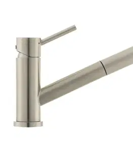 Kúpeľňové batérie Dřezová baterie SIKO Steel s vytahovací sprškou nerez STNRZ283 STNRZ283