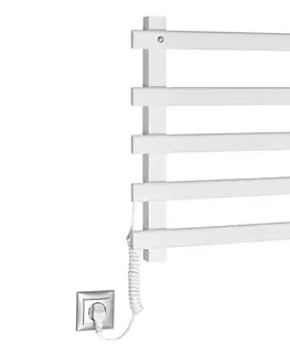 Svietidlá Sapho - Elektrický sušiak na uteráky ELCOR 63W 52x48 cm matná biela EB520
