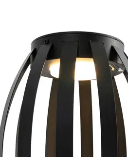 Lampy Sada 2 vonkajších stolových lámp čiernych 3-stupňový stmievač Solárny & Nabíjateľný - Sheldon