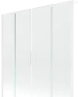 Sprchové dvere MEXEN/S - Velar L Duo dvojkrídlová posuvná vaňová zástena 150 x 150, transparent, biela 896-150-003-02-20