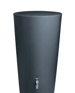 Lieviky Kinekus Sud na dažďovú vodu s vekom, 210l, antracit, plastový