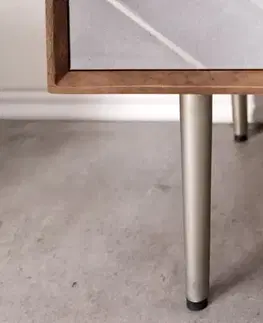 Komody a skrine DELIFE Podstava zúžená 20 cm kov strieborná (sada 4 ks)