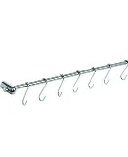 Kuchynské náčinia Kinekus Tyč závesná kuchynská + 8 háčikov, 54 cm KLC