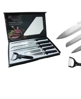 Sady nožov MAKRO - 6-dielny set, 5 x nože a 1 x škrabka