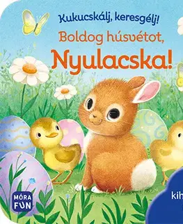 Leporelá, krabičky, puzzle knihy Kukucskálj, keresgélj! Boldog húsvétot, Nyulacska!