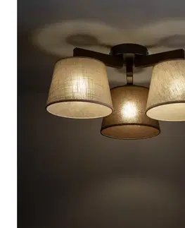 Svietidlá BRILAGI - Prisadený luster LATTE 3xE27/15W/230V borovica/mix 11572