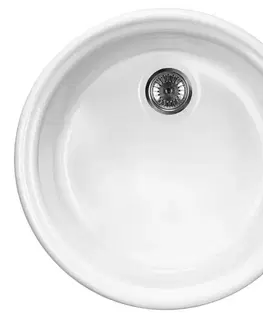 Kuchynské drezy DEANTE DEANTE - Lusitano biela - Keramický drez, 1 - bowl ZCL_680N