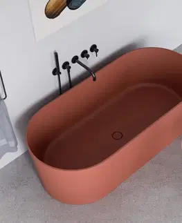 Vane OMNIRES - OVO PZ+ voľne stojaca vaňa, 160 x 75 cm terracotta /TE/ OVOWWTE