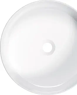 Umývadlá DEANTE - Okrúhle biele keramické umývadlo na dosku CGR_6U4S