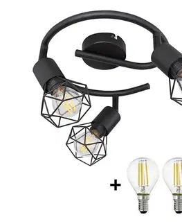 Svietidlá Globo - LED Bodové svietidlo XARA 3xE14/6W/230V čierna GL5471+3xVT1928