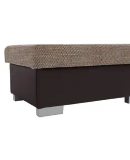 Taburetky NABBI T4 taburetka cappuccino / tmavohnedá
