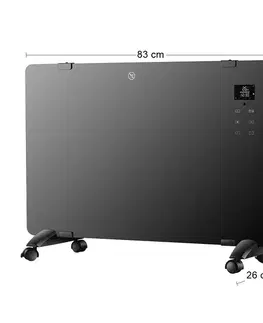 Elektrické ohrievače NABBI NB-20GRB 2000 W konvektorový elektrický ohrievač čierna