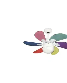 Ventilátory Eurolamp Stropný látor 1xE27/70W/230V pr. 90 cm pestrofarebná + diaľkové ovládanie 147-29016