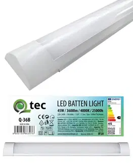Vnútorné osvetlenie Podlinkové LED svietidlo BATTEN biely 45W Q-36B
