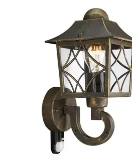 Svietidlá Philips 1747842PN - Vonkajšie nástenné svietidlo so senzorom 1xE27/60W/230V IP44 1747842PN