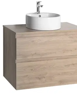 Kúpeľňový nábytok AQUALINE - ALTAIR Nábytková zostava do kúpeľne, šírka 78,1 cm, dub emporio AI380-01