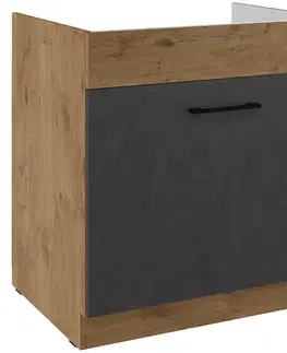 Kuchynské skrinky stojace Kuchynská skrinka Vigo grafit mat 80ZL 1S BB