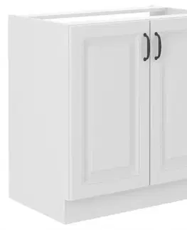 Kuchynské skrinky stojace Kuchynská skrinka STILO biely mat/biely 80zl 2f bb
