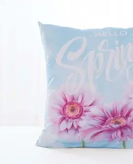 Dekoračné obliečky Carbotex Obliečka na vankúš 40 × 40 cm - Ružové gerbery-  -