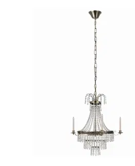 Svietidlá Markslöjd 105157 - Krištáľový luster na reťazi MARIELUND 3xE14/40W/230V mosadz 105157