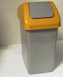 Odpadkové koše Kinekus Kôš na odpad preklápací 25L, plastový, SWING, oranžovo - sivý