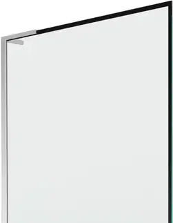 Sprchové dvere MEXEN/S - Next L vaňová zástena FIX 100 x 150, čierna vzor, chróm 895-100-000-03-70-01