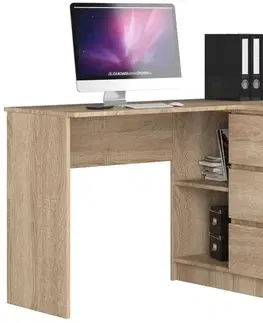 Písacie stoly Moderný písací stôl HERRA124P, dub Sonoma