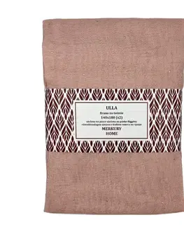 Záclony do obývačky Záclona na páske Ulla polyester svetloružový 140x180 Merkury Home II/22