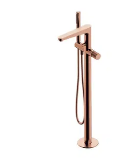 Kúpeľňové batérie OMNIRES - CONTOUR stojanková vaňová batéria, kartáčovaná meď CT8033CPB