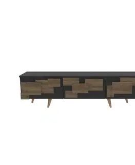 TV stolíky TV stolík 3 D - Anthracite, Walnut