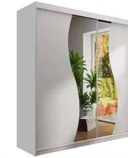 Šatníkové skrine Skriňa Top 8 200 Biely