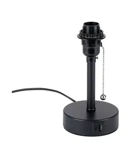 Lampy BRILAGI - Stolná lampa s USB portom TABLON 1xE27/25W/230V čierna BRI589